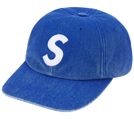 Boné Supreme FW25 "Pigment Coated S Logo 6-Panel" Azul
