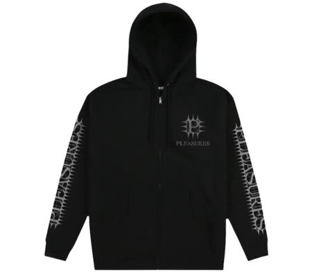Moletom Pleasures "Spike Zip Up" Preto