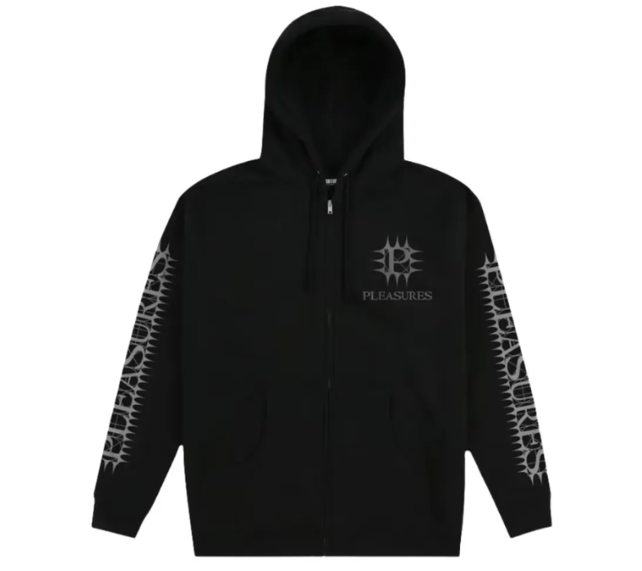 Moletom Pleasures "Spike Zip Up" Preto