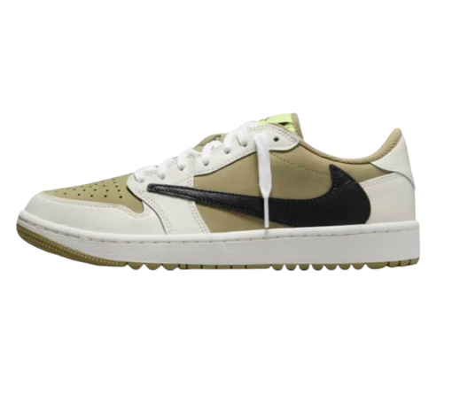 Tênis Nike Jordan 1 Retro Low Golf x Travis Scott "Neutral Olive" Verde