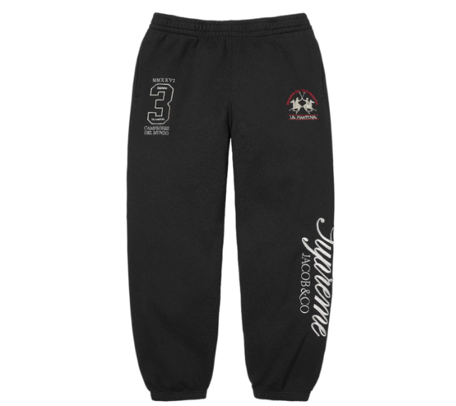Calça Supreme x La Martina x Jacob & Co "Black" Preto