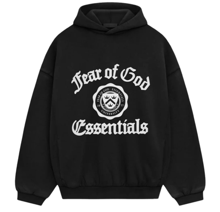 Moletom Fear Of God Essentials "Vintage Shrunken" Preto