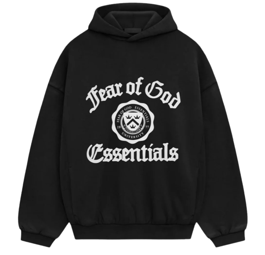 Moletom Fear Of God Essentials "Vintage Shrunken" Preto