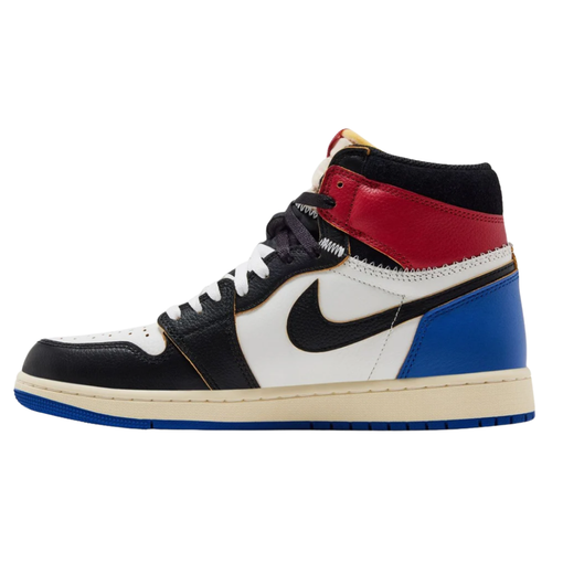 Tênis Nike Jordan 1 Retro High OG SP Fragment x Union LA "Varsity Red Sport Royal" Multicolor