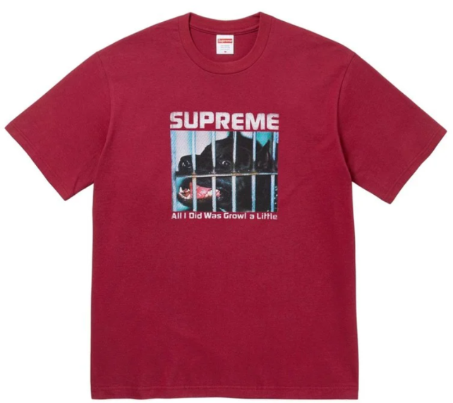 Camiseta Supreme FW26 "Growl" Vinho