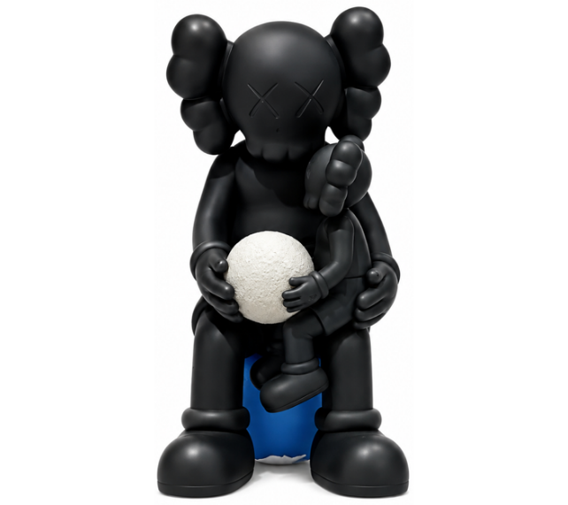Boneco Kaws "Holiday Thailand Vinyl Black" Preto
