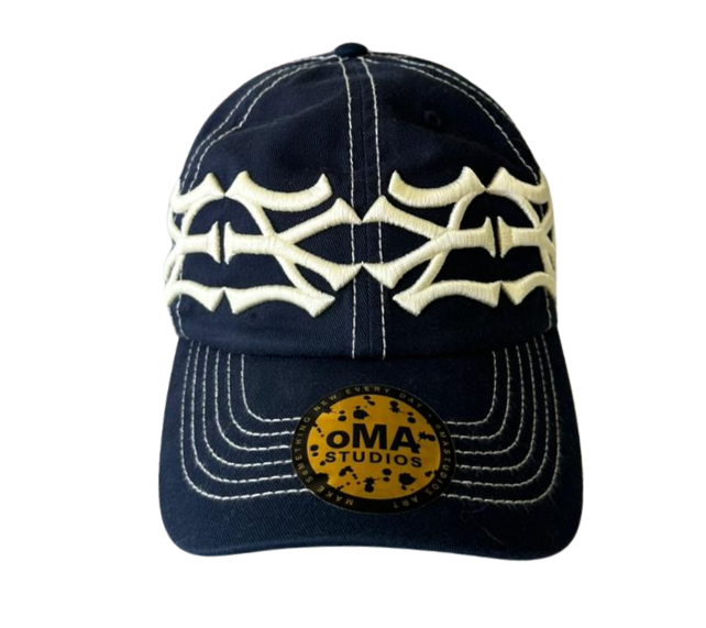 Boné Oma Design "NY NY Crown Curved Blue/Cream" Azul