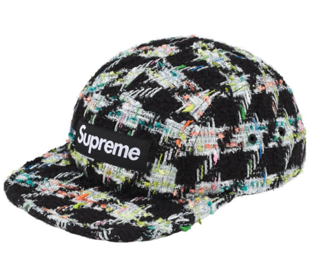 Boné Supreme FW26 "Bouclé" Preto