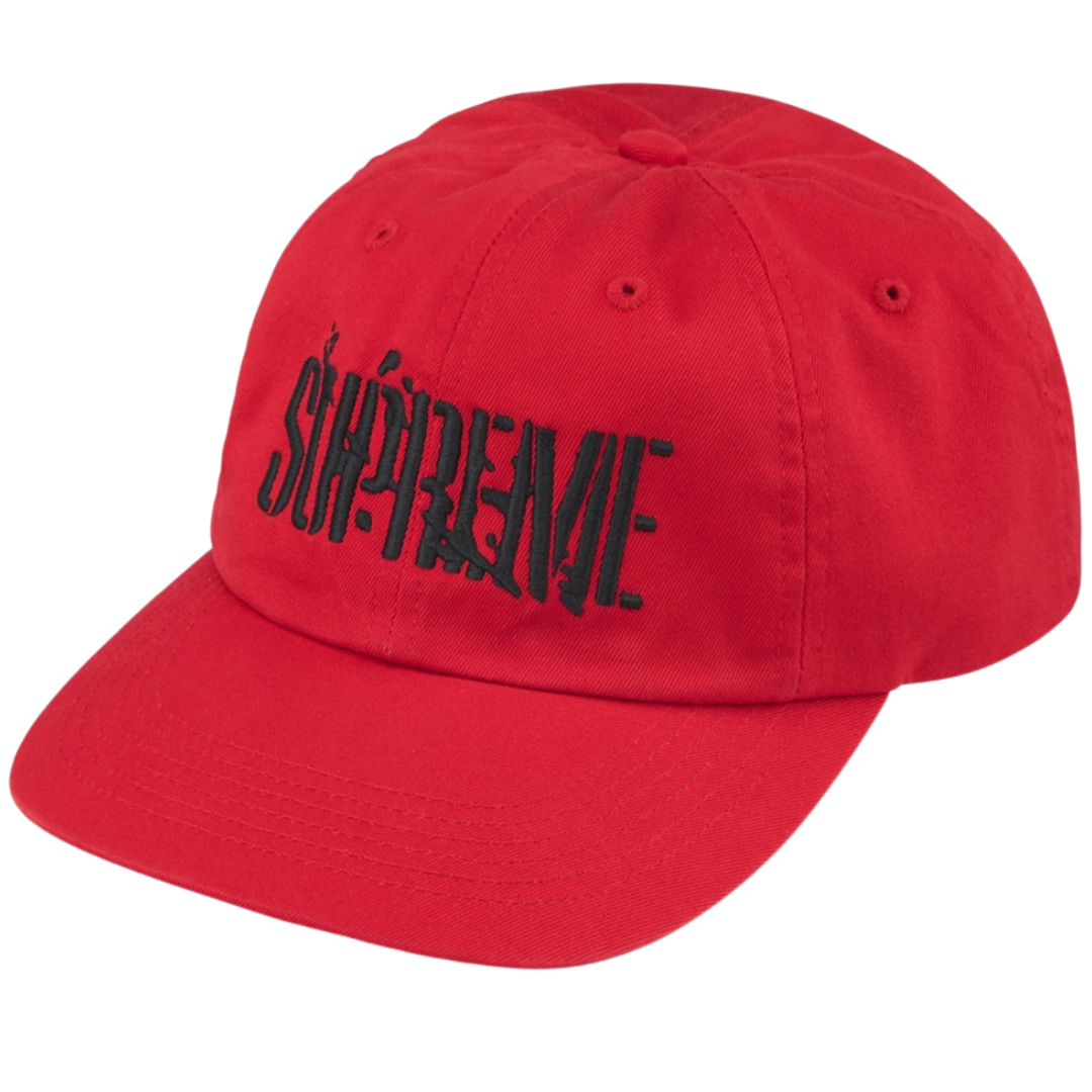 Boné Supreme FW25 "Splatter" Vermelho