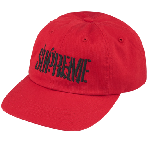 Boné Supreme FW25 "Splatter" Vermelho