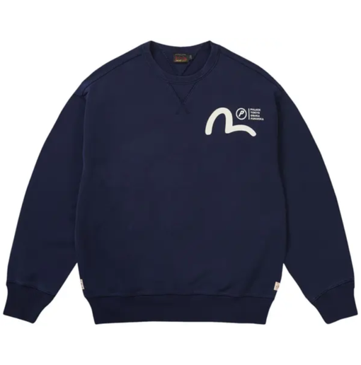 Crewneck Palace x Evisu "Crew Navy" Azul Marinho