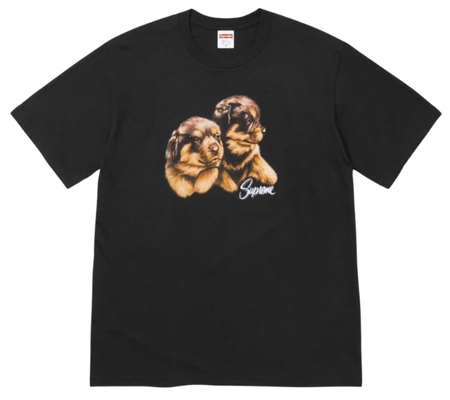 Camiseta Supreme FW26 "Puppies" Preto
