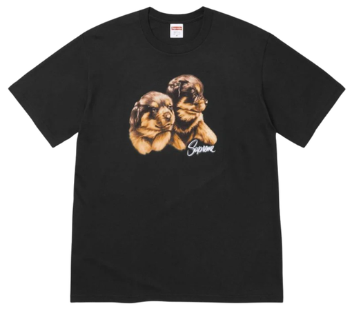 Camiseta Supreme FW26 "Puppies" Preto