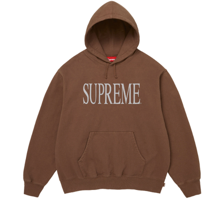 Moletom Supreme FW26 "Capital Hooded Sweatshirt" Marrom