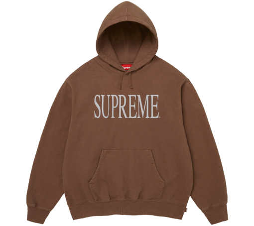 Moletom Supreme FW26 "Capital Hooded Sweatshirt" Marrom