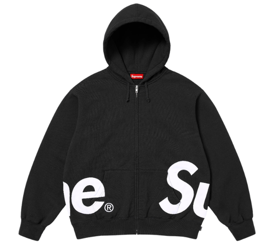 Moletom Supreme SS25 "Big Logo Zip Up" Preto 642