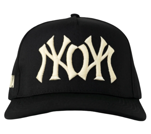 Boné Oma Design "NY NY Curved Brim" Preto/Creme