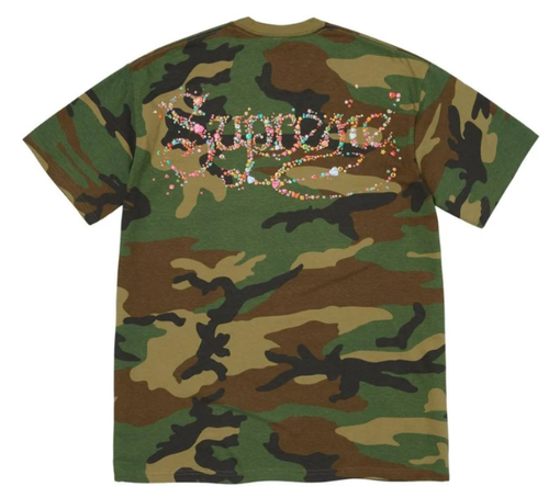 Camiseta Supreme FW26 "Gems" Camuflado