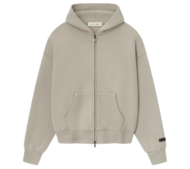 Moletom Fear Of God Essentials "Classic Fleece Zip Up Timber" Bege