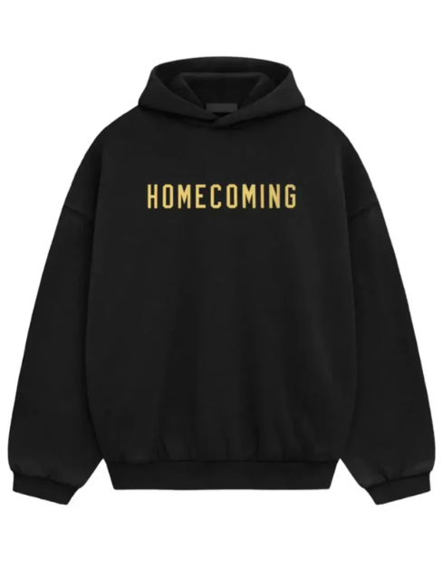Moletom Fear of God Essentials "Black Heavy Fleece Hoodie Homecoming" Preto