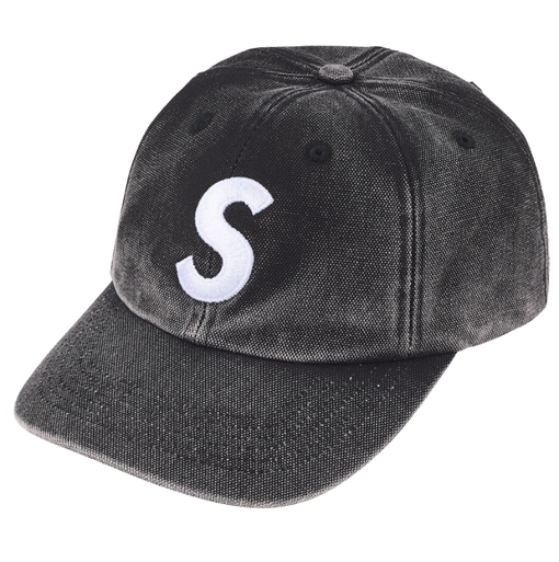 Boné Supreme SS26 "Pigment Coated S Logo 6-Panel" Preto