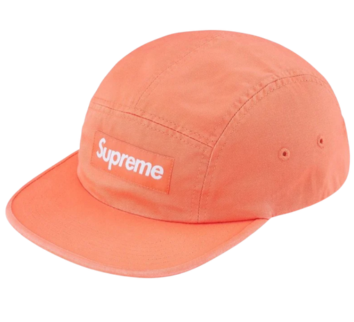 Boné Supreme SS26 "Washed Chino Twill" Laranja