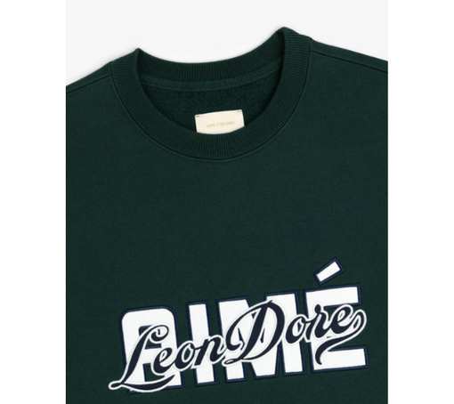Moletom Aimé Leon Dore "Overlay Logo Crewneck Sweatshirt Pine Grove" Verde
