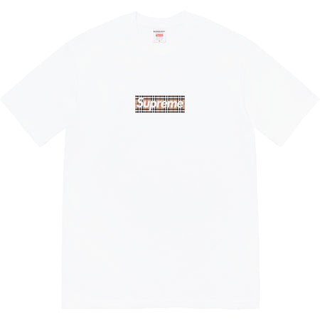 Camiseta Supreme x Burberry Box Logo "White" Branco