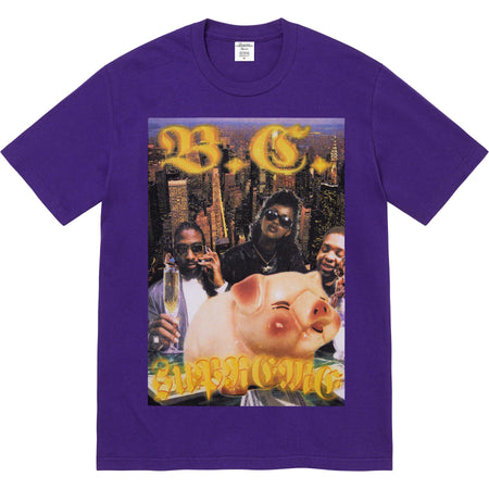 Camiseta Supreme x Bernadette Corporation "Money" Roxo