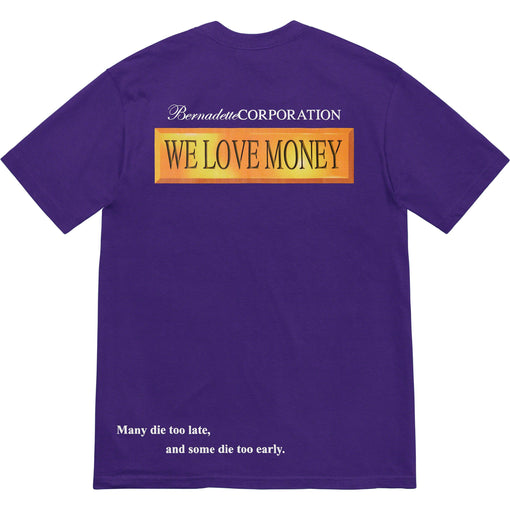 Camiseta Supreme x Bernadette Corporation "Money" Roxo