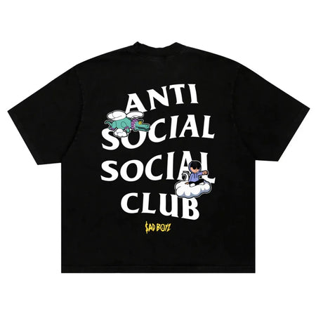 Camiseta ASSC Anti Social Social Club x Sadboys "Musica" Preto
