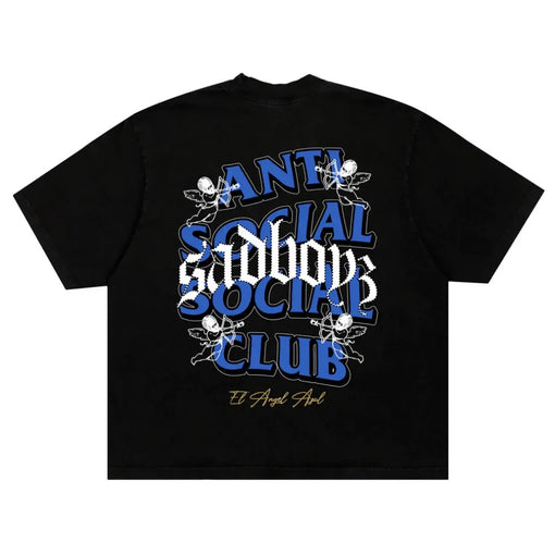Camiseta ASSC Anti Social Social Club x Sadboys "El Azul" Preto