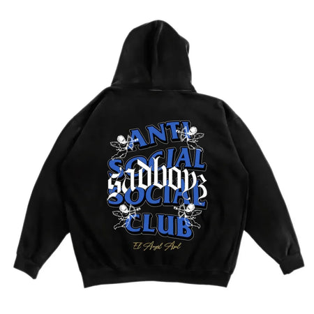 Moletom ASSC Anti Social Social Club x Sadboys "El Azul" Preto
