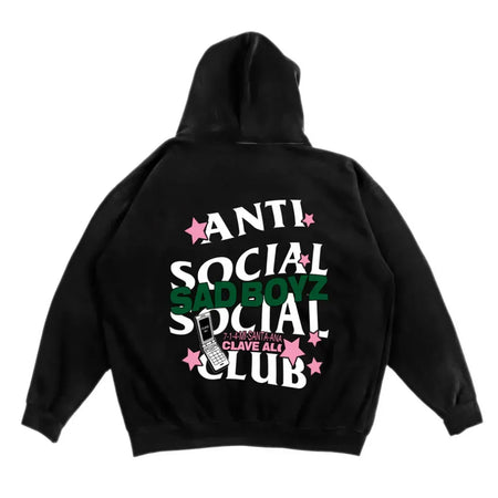 Moletom ASSC Anti Social Social Club x Sadboyz "Clavi Ali" Preto