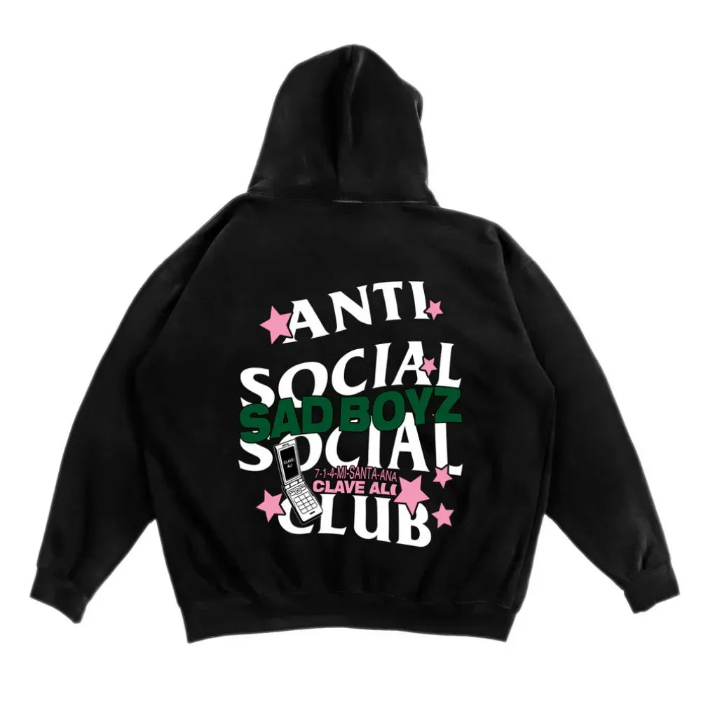 Moletom ASSC Anti Social Social Club x Sadboyz "Clavi Ali" Preto