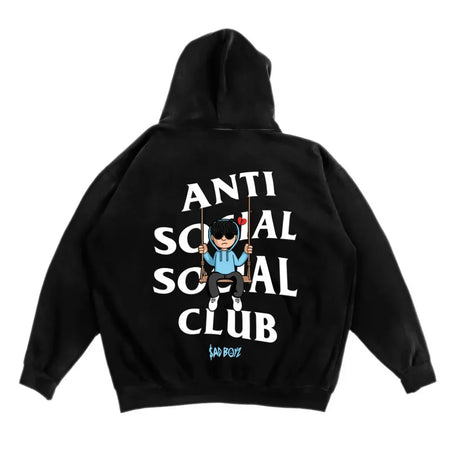 Moletom ASSC Anti Social Social Club x Sadboys "Swing" Preto