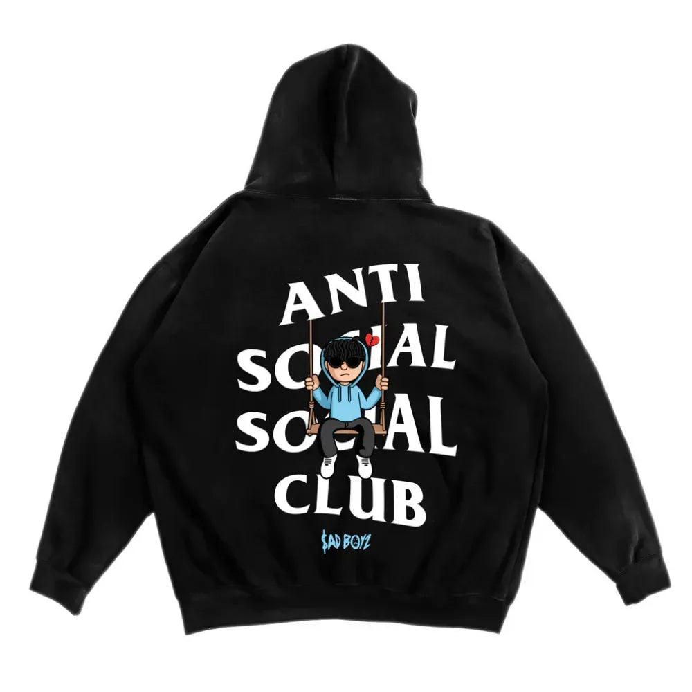 Moletom ASSC Anti Social Social Club x Sadboys "Swing" Preto