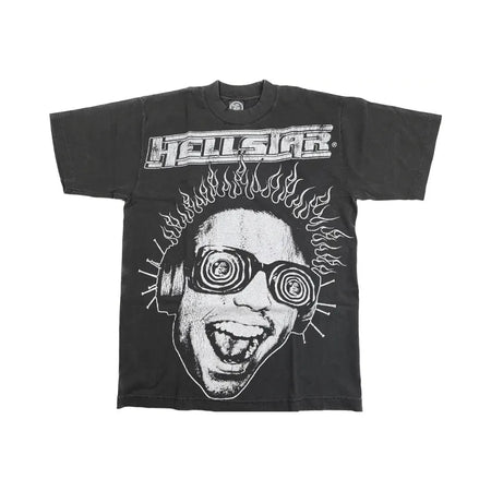 Camiseta Hellstar Face Gray Cinza