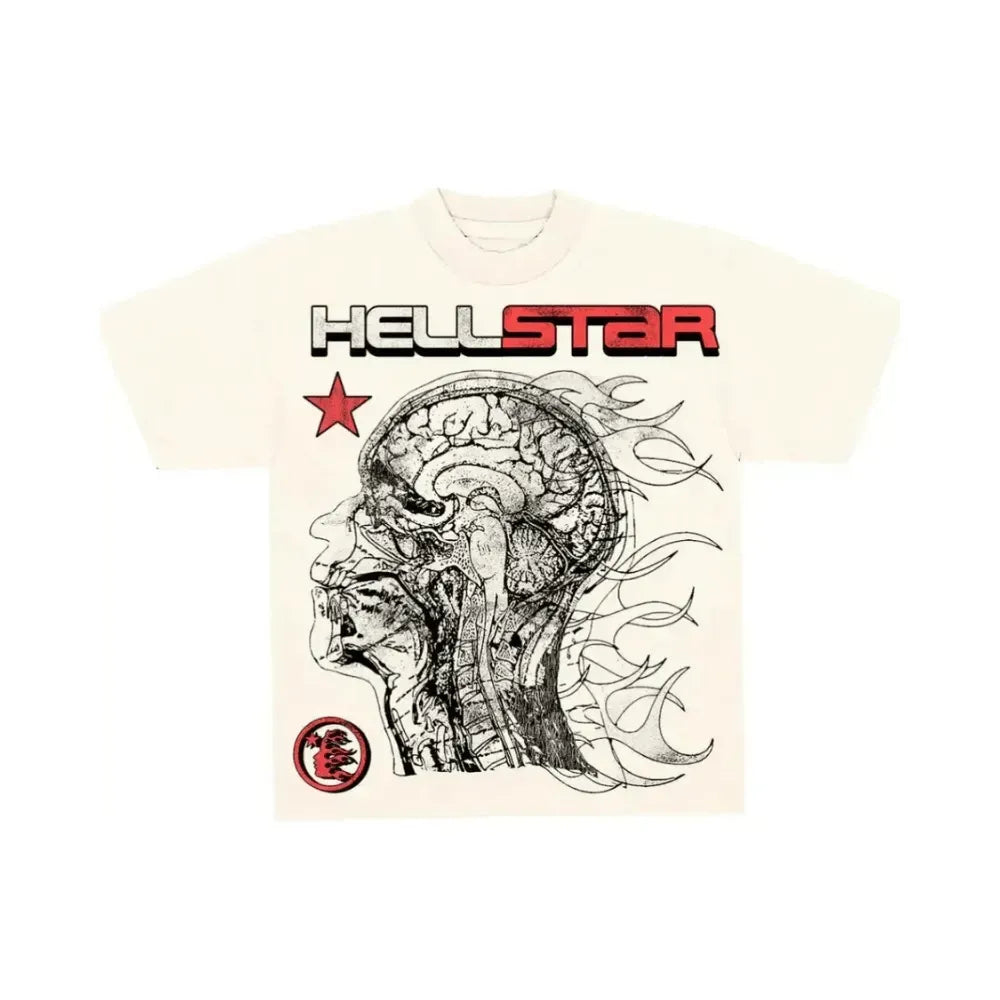Camiseta Hellstar Records Studio Cranium Creme