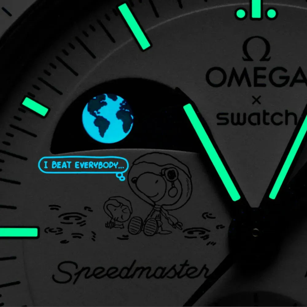 Relógio Swatch x Omega Bioceramic Moonswatch Mission to Moonshine