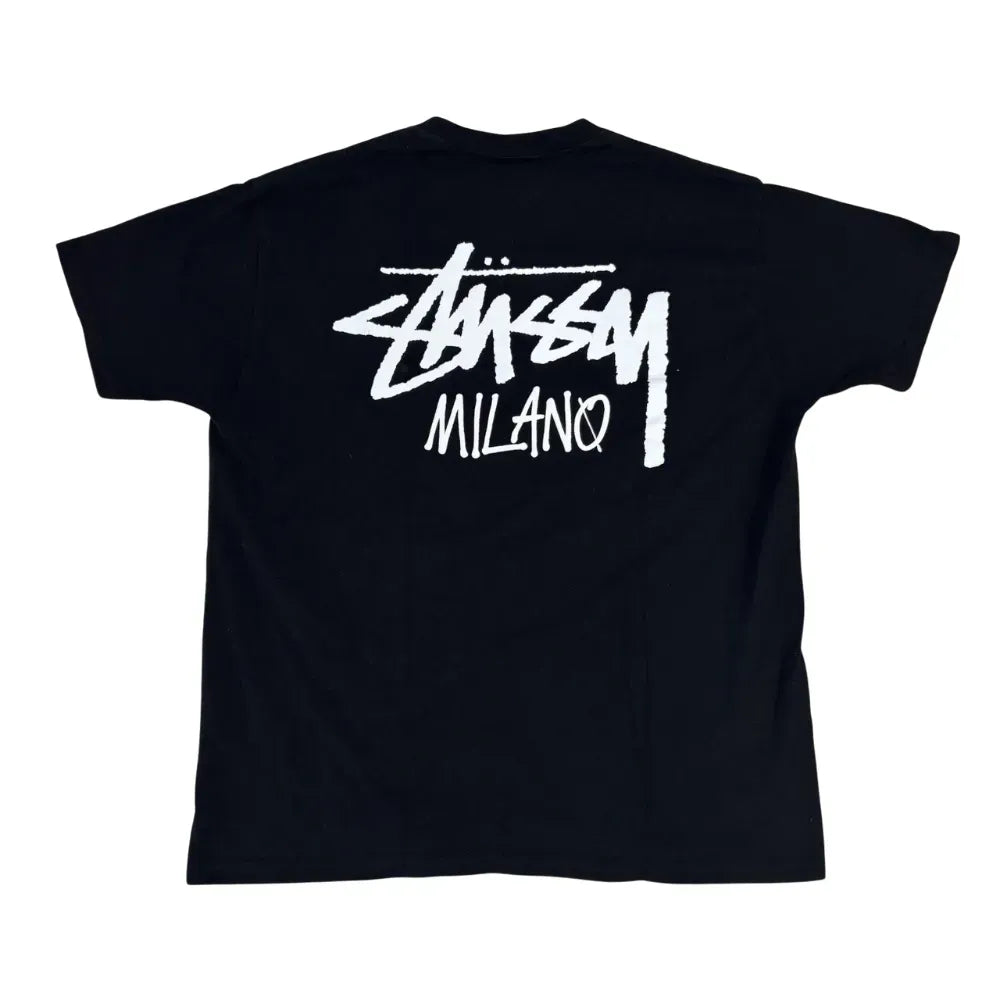 Camiseta Stussy Stock MIlano "Black" Preto