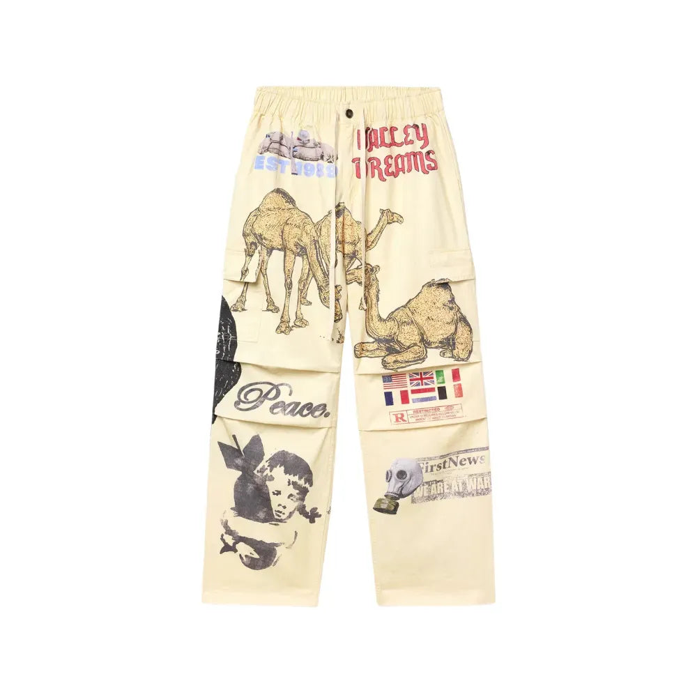 Calça Valley "Warzone Parachute Cargos Cream" Bege