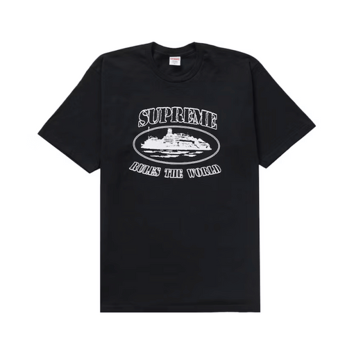 Camiseta Supreme x Corteiz "Rules The World" Preto