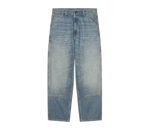 Calça Carhartt "OG Double Knee Pant Blue Grind Wash" Azul