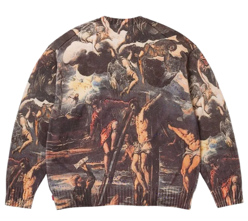 Suéter Supreme FW26 "Crucifixion" Multicolor