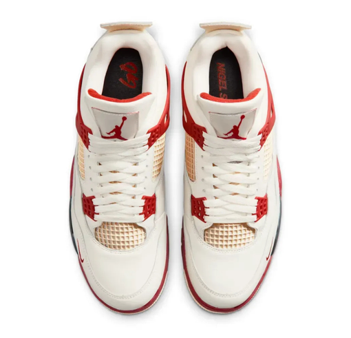 Tênis Nike Air Jordan 4 Retro OG "Nigel Sylvester Brick After Brick" Branco/Vermelho