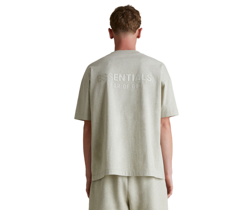 Camiseta Fear Of God Essentials "Classic Heather Stone" Creme