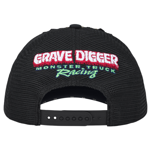 Boné Supreme x Monster Jam SS26 "Grave Digger Mesh Back 5-Panel" Preto
