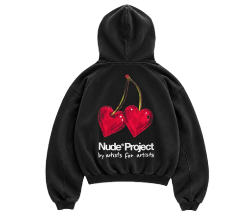 Moletom Nude Project "Juicy Cherry" Preto