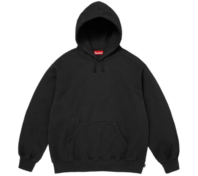 Moletom Supreme FW26 "Mirrored Appliqué" Preto